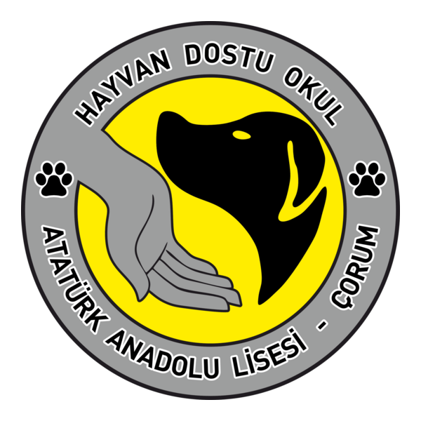 Hayvan Dostu Okul Logo PNG Vector