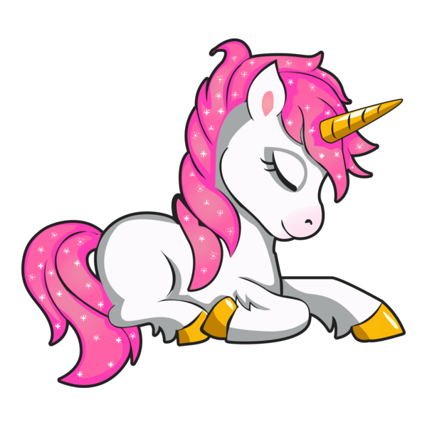 Magical Unicorn Logo PNG Vector