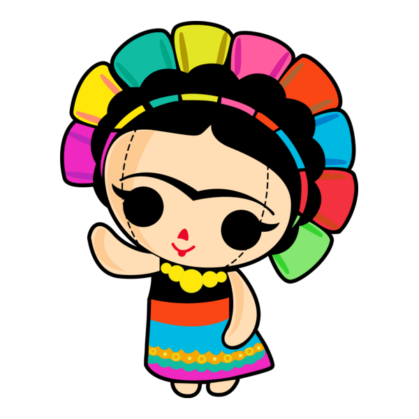 Muñeca María Frida Kahlo Logo PNG Vector