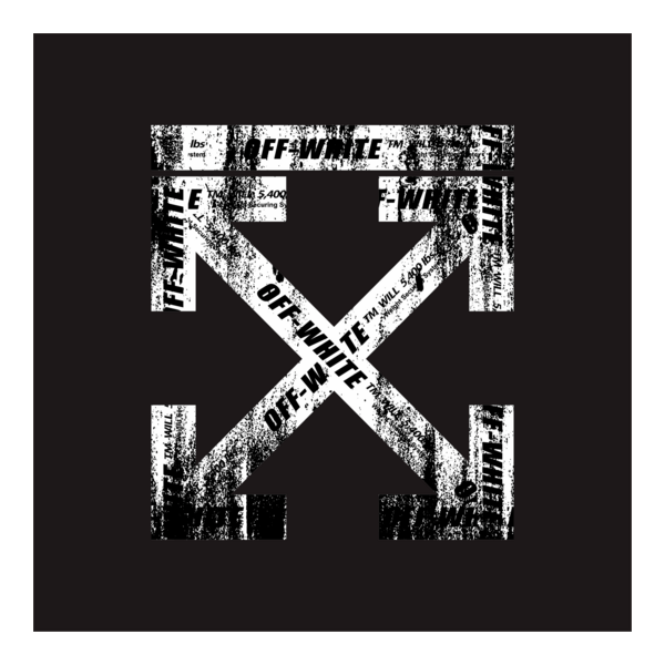 off-white grunge Logo PNG Vector
