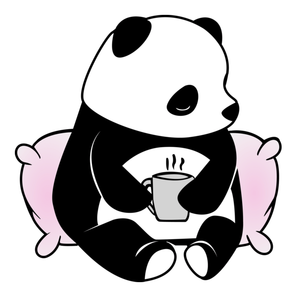 Panda Coffee Logo PNG Vector