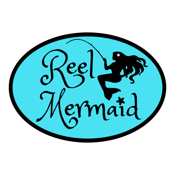 Reel Mermaid Women's Fishing Apparel Logo PNG Vector