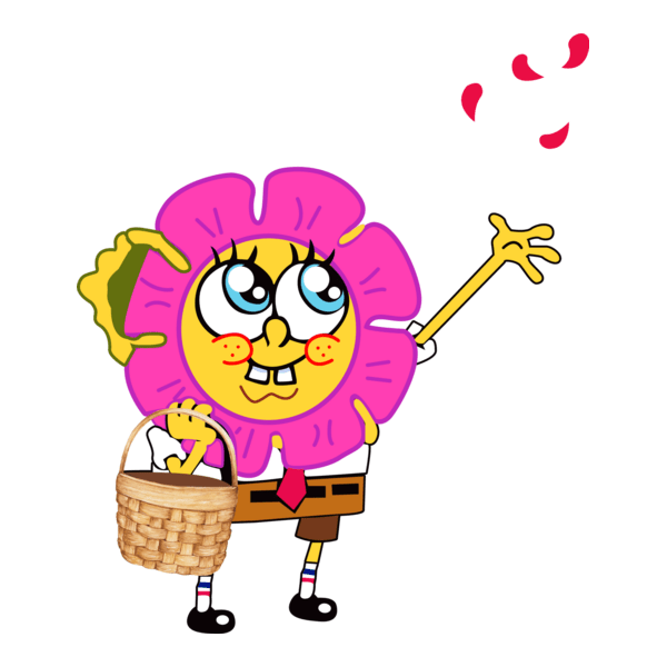 Spongebob Flower Logo PNG Vector