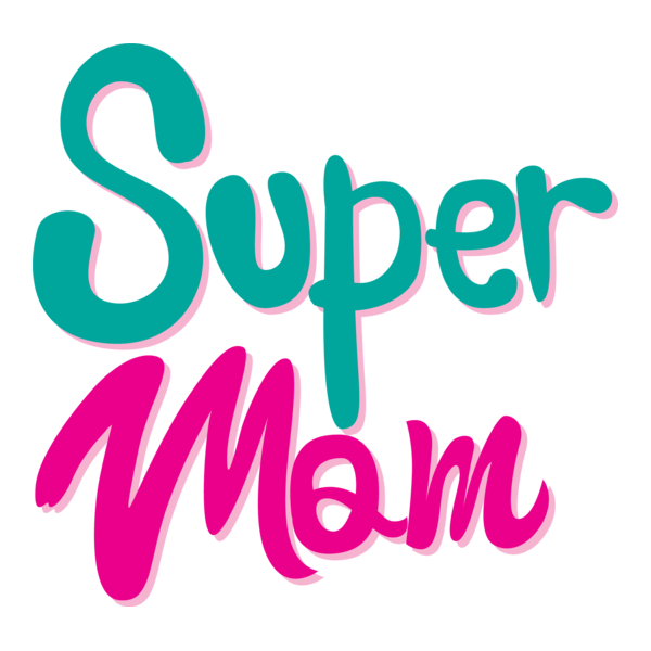 Super Mom - Happy Mother's Day Logo PNG Vector