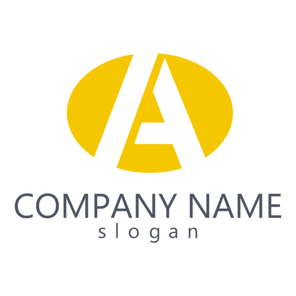 Yellow A Letter Logo PNG Vector