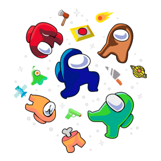 Among Us Space Logo PNG Vector