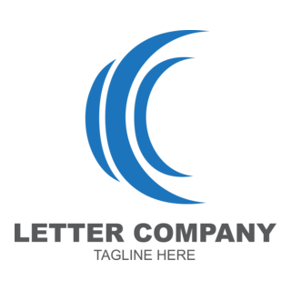 Blue C Letter Logo PNG Vector
