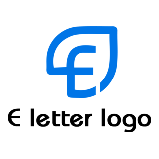 Blue E Letter Logo PNG Vector