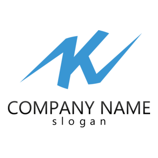 Blue K Letter Company Logo PNG Vector