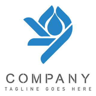 Blue Water Drop Logo PNG Vector