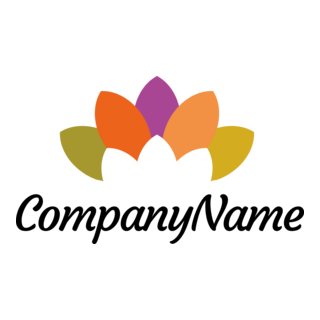 Colorful Lotus Logo PNG Vector