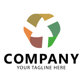 Colorful Recycling Logo PNG Vector