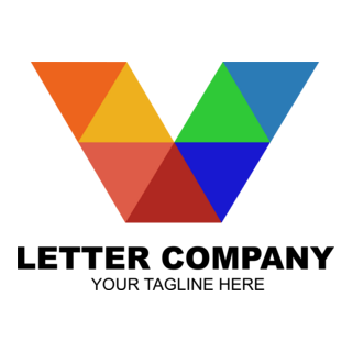 Colorful V Letter Company Logo PNG Vector