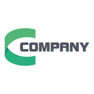 Curved Letter C Company Logo PNG Vector