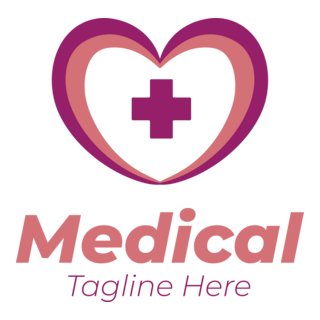 Medical Heart Logo PNG Vector