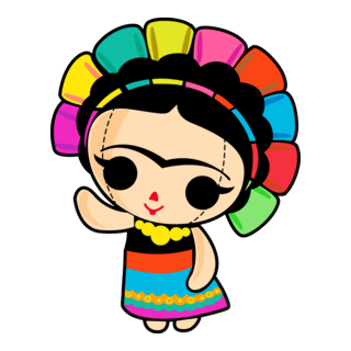 Muñeca María Frida Kahlo Logo PNG Vector