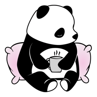 Panda Coffee Logo PNG Vector