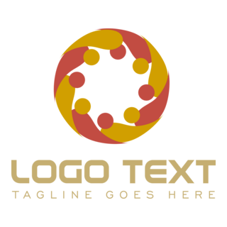 People on the Circle Logo PNG Vector