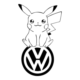 Pikachu Volkswagen Logo PNG Vector