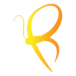 R Letter Butterfly Logo PNG Vector