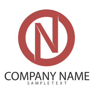Red Creative Letter N Logo PNG Vector