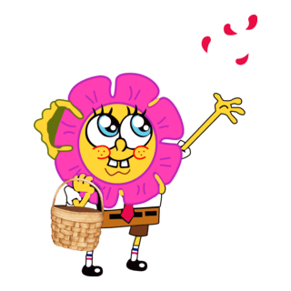 Spongebob Flower Logo PNG Vector