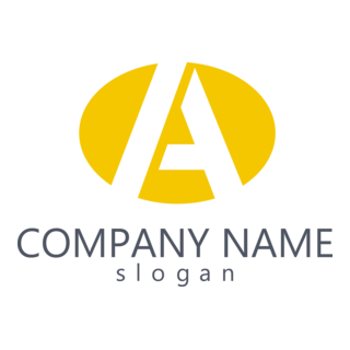 Yellow A Letter Logo PNG Vector