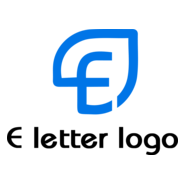 Blue E Letter Logo PNG Vector