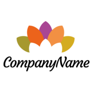 Colorful Lotus Logo PNG Vector