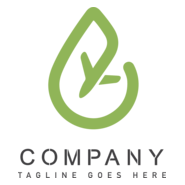 Green Airplane Company Logo PNG Vector