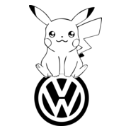 Pikachu Volkswagen Logo PNG Vector