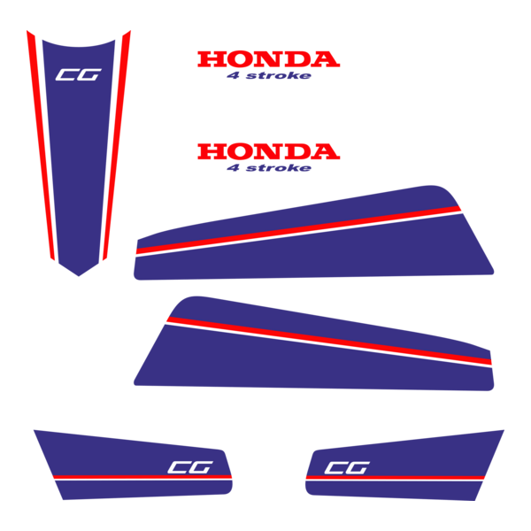 Adesivo Honda Cg 4 Stroke Ano 1988 Logo PNG Vector