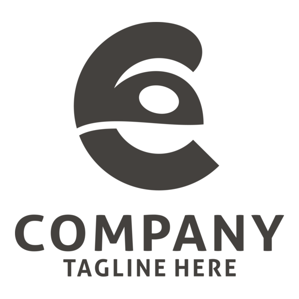 Black Letter E Logo PNG Vector