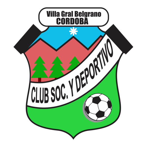 Club Social y Deportivo Villa General Belgrano Logo PNG Vector