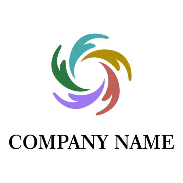 Colorful Hands Logo PNG Vector