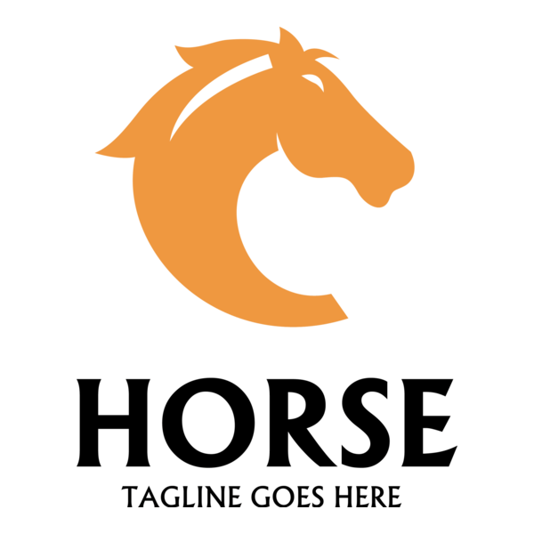 Golden Horse Logo PNG Vector