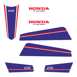 Adesivo Honda Cg 4 Stroke Ano 1988 Logo PNG Vector