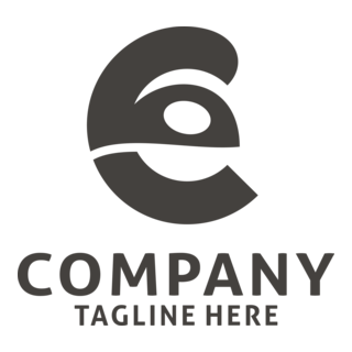 Black Letter E Logo PNG Vector