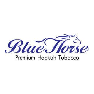 Blue Horse Hookah Tobacco Logo PNG Vector