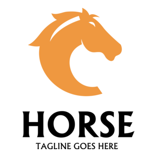 Golden Horse Logo PNG Vector
