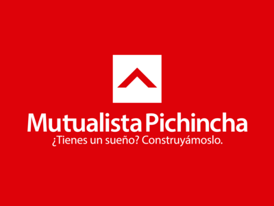 Mutualista Pichincha fondo rojo Logo PNG Vector