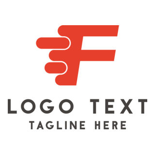 Tech Red Letter F Company Logo PNG Vector