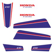 Adesivo Honda Cg 4 Stroke Ano 1988 Logo PNG Vector