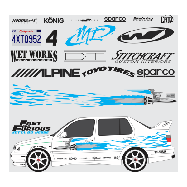 Arte jetta do jesse fast and furious Logo PNG Vector