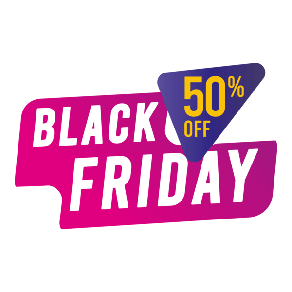 Black Friday Shopping Logo PNG Vector