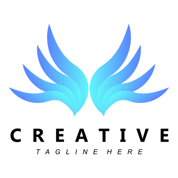 Blue Wings Creative Company Logo PNG Vector