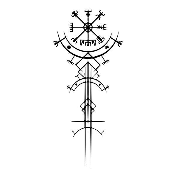 Brújula vikingos Logo PNG Vector