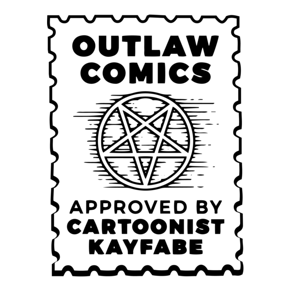 Cartoonist Kayfabe Outlaw Comics Logo PNG Vector