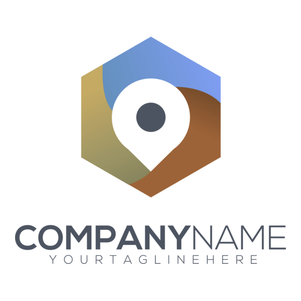 Colorful Check Hexagon Company Logo PNG Vector