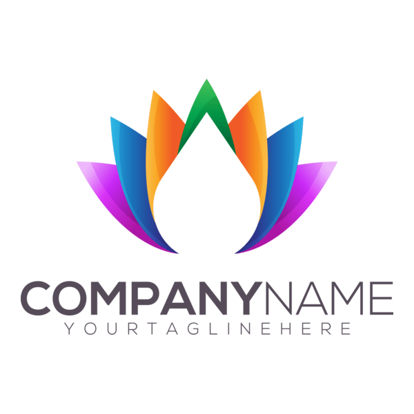 Colorful Lotus Company Logo PNG Vector